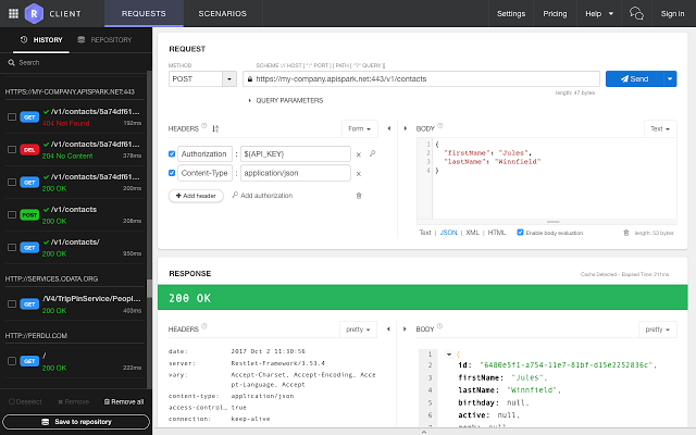 Restlet Client - REST API测试 Chrome插件图片