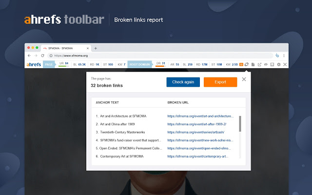 Ahrefs SEO Toolbar v2.2.8 Chrome插件图片