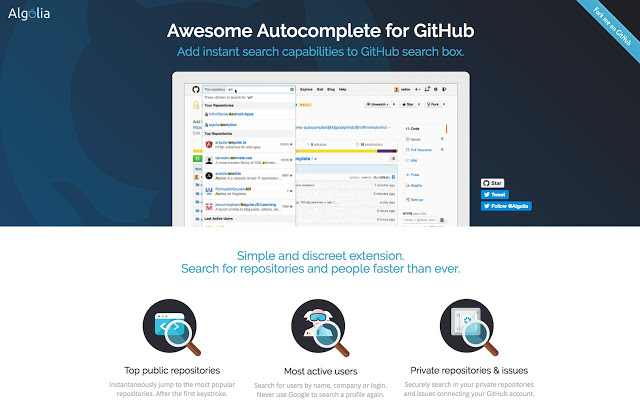 Awesome Autocomplete for GitHub v1.7.0 Chrome插件图片