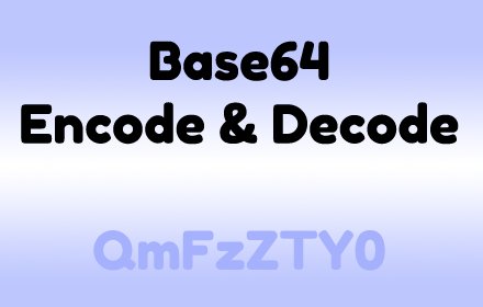 Base64 Encode and Decode v1.0.2.0 Chrome插件LOGO图片