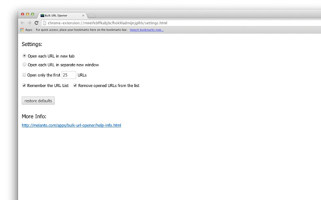 Bulk URL Opener Extension v1.3.0.0插件图片