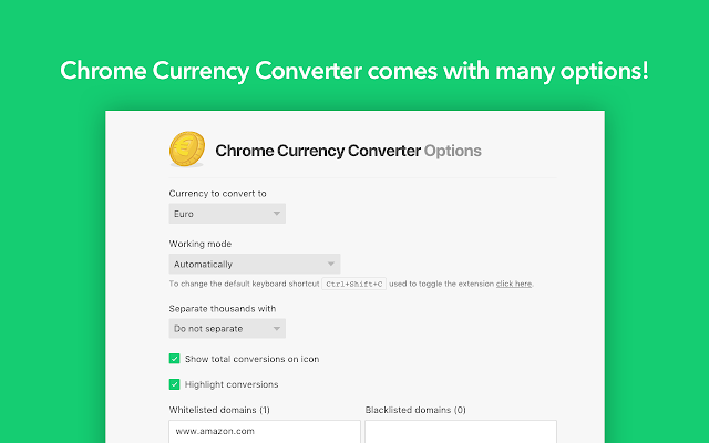 Chrome Currency Converter v6.7.8插件图片