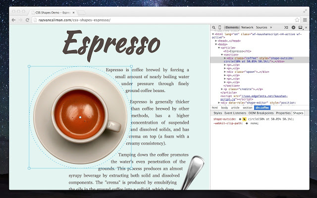 CSS Shapes Editor v1.3.0 Chrome插件图片