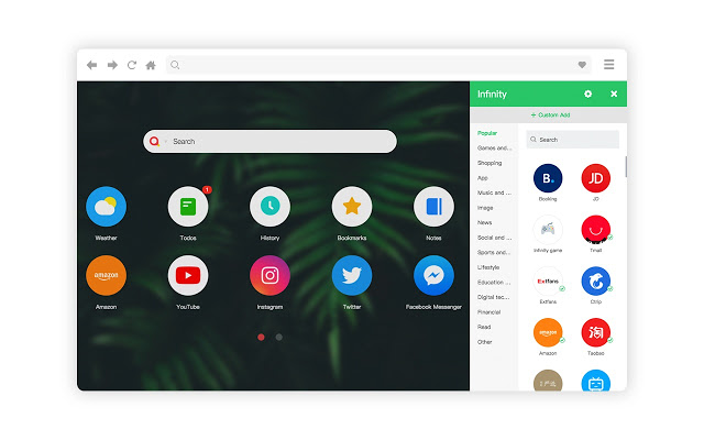 Infinity 新标签页 v7.3.2 Chrome插件图片