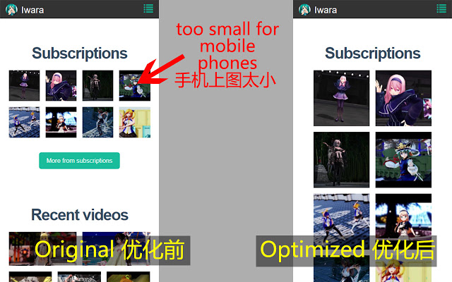 Iwara移动端优化插件图片