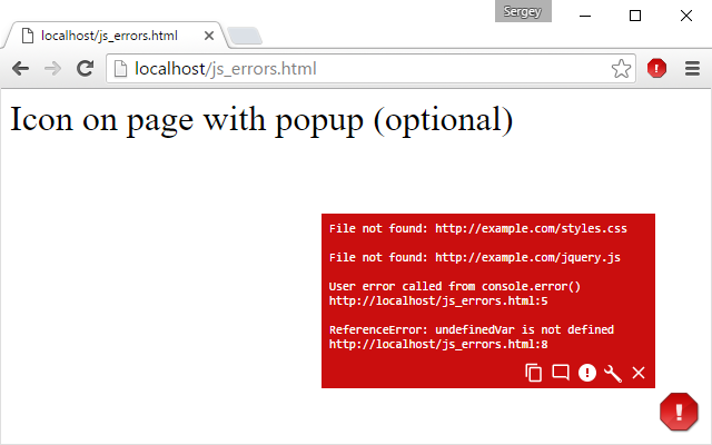 JavaScript Errors Notifier v3.1.4插件图片