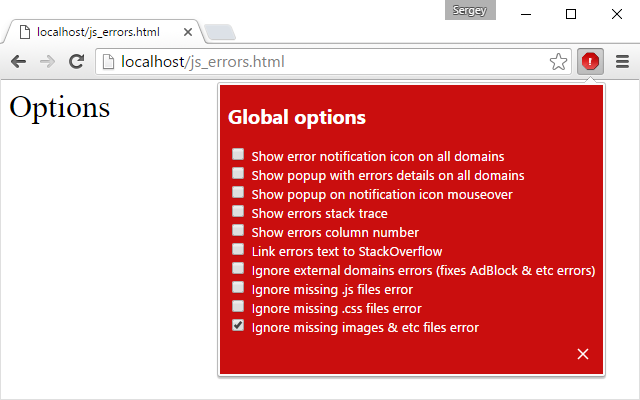JavaScript Errors Notifier v3.1.4插件图片