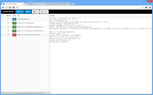 Live HTTP Headers Chrome插件图片