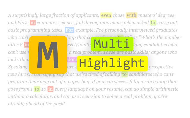 Multi-highlight v1.20 Chrome插件图片