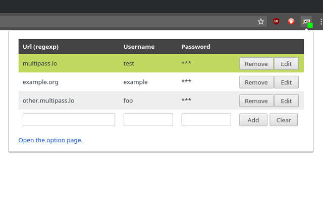 MultiPass for HTTP basic authentication v0.8.4 Chrome插件图片