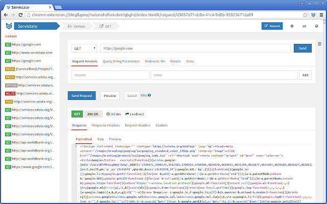 Servistate HTTP Editor & REST API Client v1.6.1 Chrome插件图片