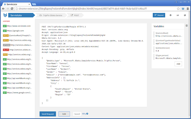 Servistate HTTP Editor & REST API Client v1.6.1 Chrome插件图片