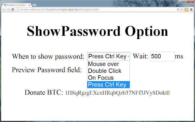 ShowPassword v1.1.6 Chrome插件图片