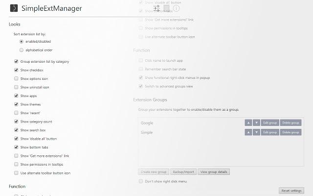 SimpleExtManager v1.4.8 Chrome插件图片