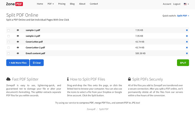 Split PDF v2.1 Chrome插件图片