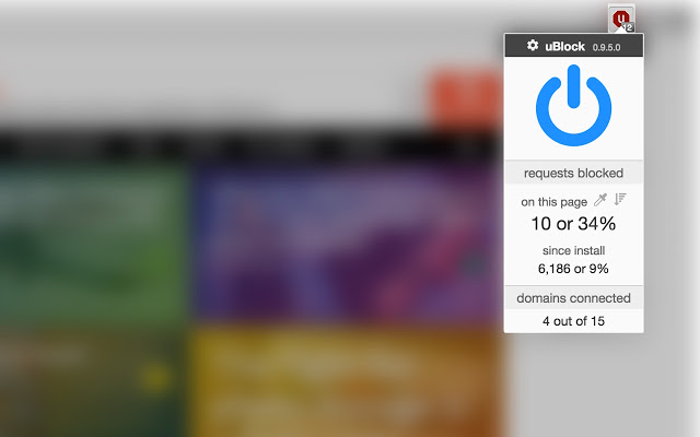 uBlock v0.9.5.12 Chrome插件图片