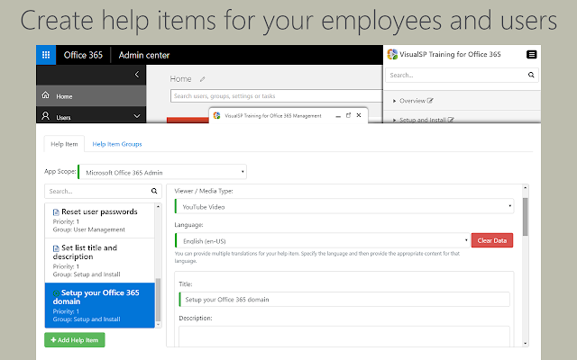 VisualSP Training for Office 365 v1.1.1.0 Chrome插件图片