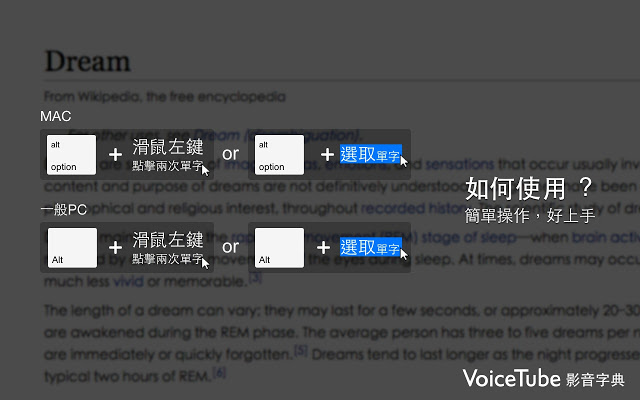 VoiceTube Dictionary 影音字典 v1.3.0.1 Chrome插件图片