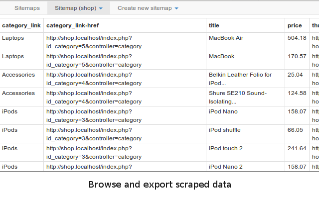 Web Scraper v0.3.8 Chrome插件图片